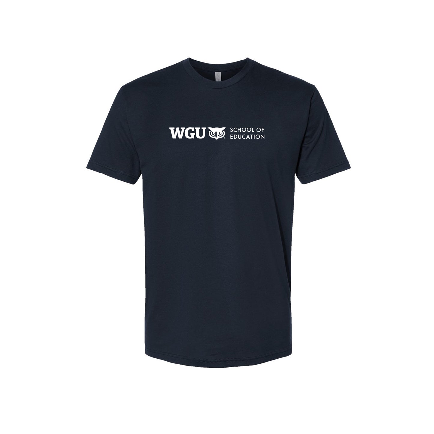 Mens WGU School of Education Logo Combed Ringspun Cotton T-Shirt