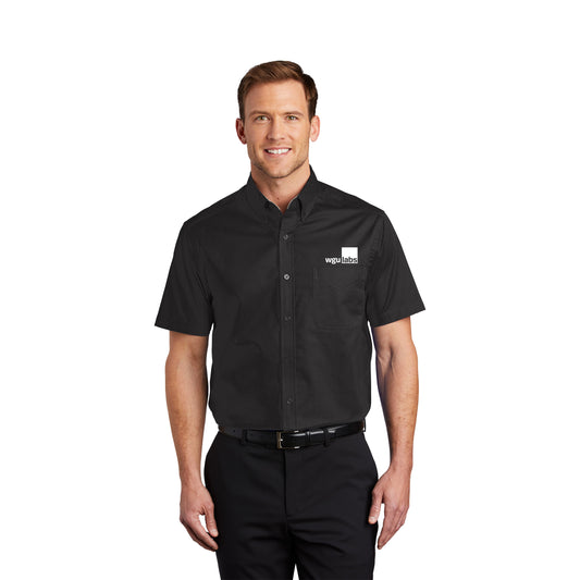 Mens Embroidered WGU Labs Short Sleeve Easy Care Button Up Shirt