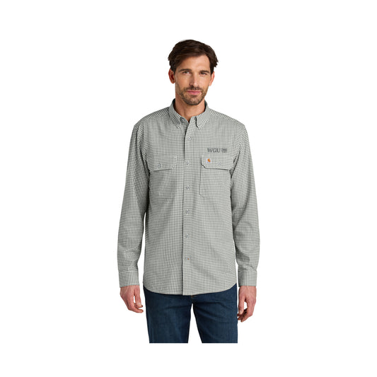 Carhartt Rugged Flex Plaid Long Sleeve Shirt with WGU Logo