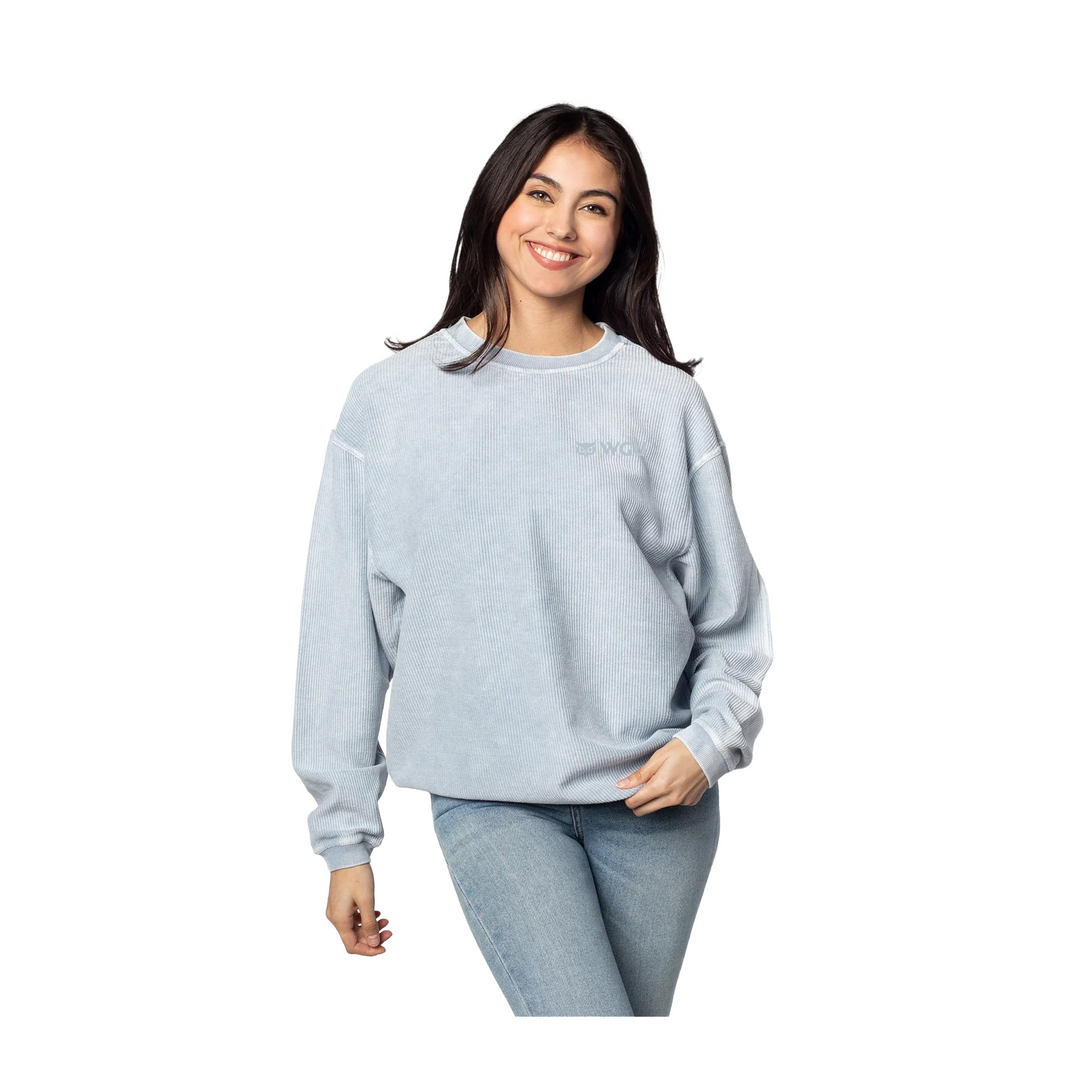 Womens Corded Crew Sweatshirt