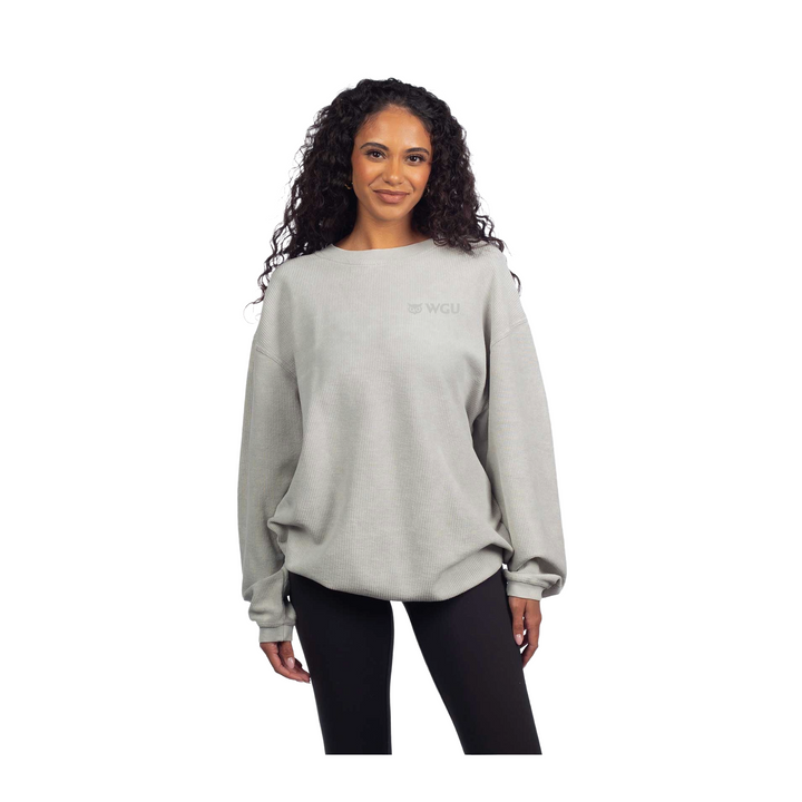 Womens Corded Crew Sweatshirt