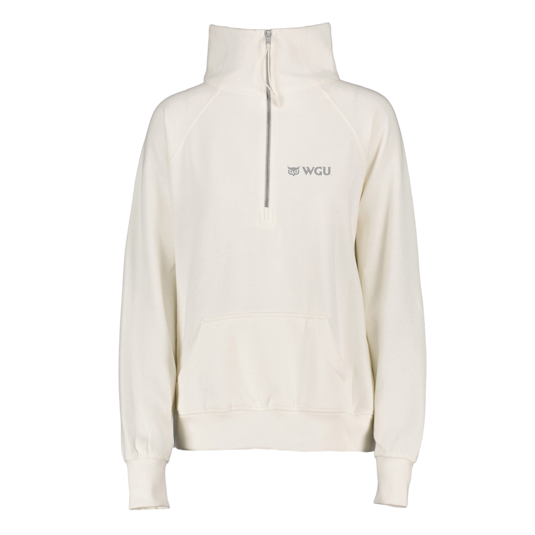 WGU Women's Boxy Half-Zip Fleece Sweatshirt