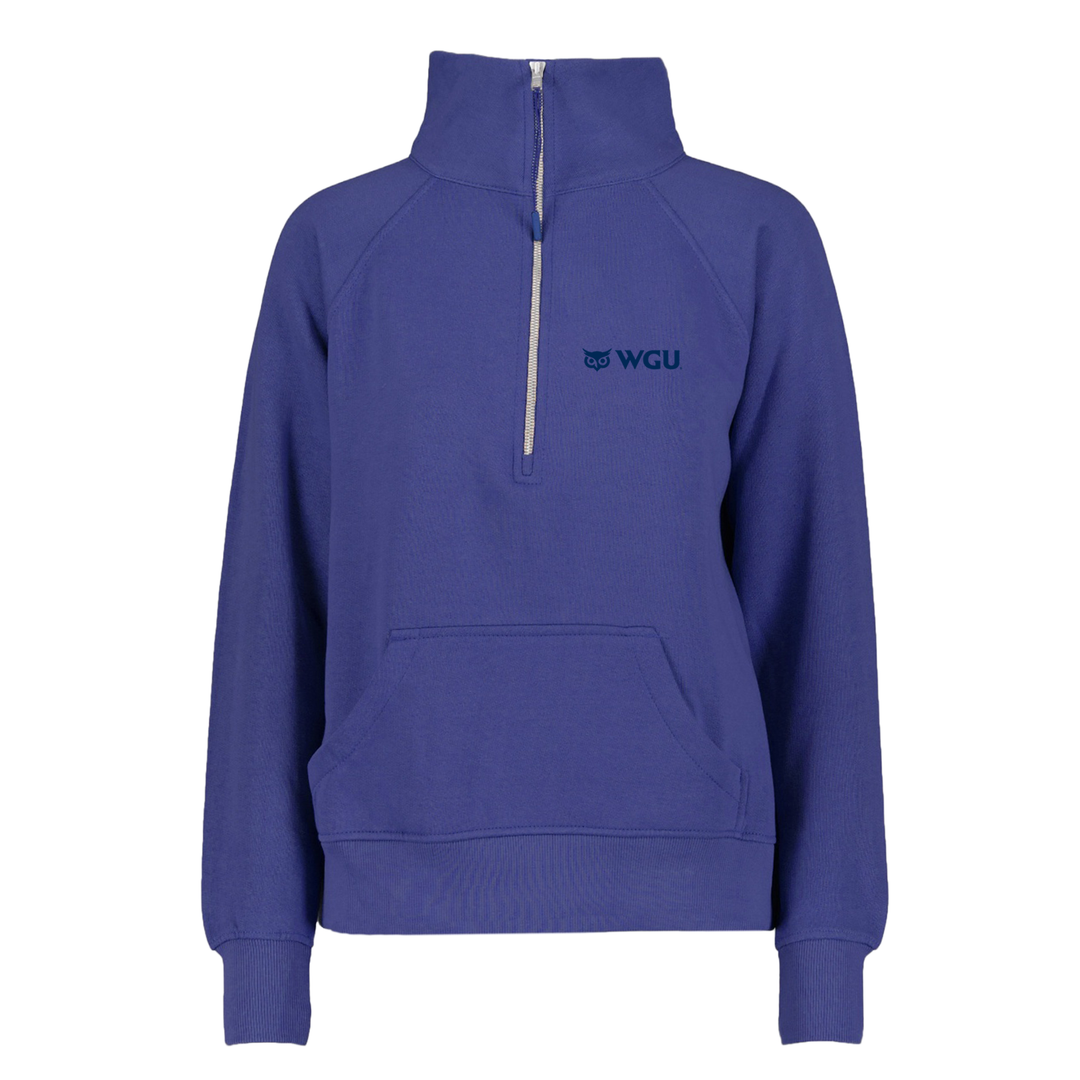 WGU Women's Boxy Half-Zip Fleece Sweatshirt