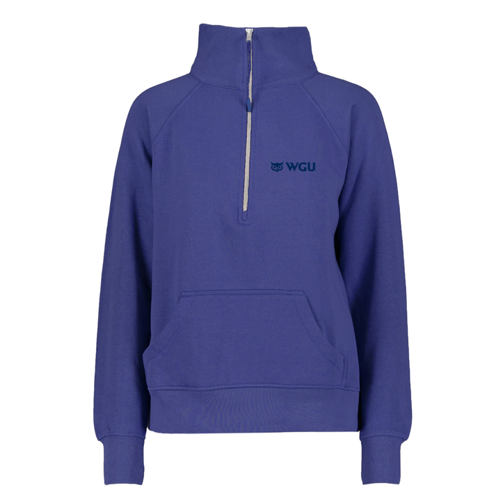 WGU Women's Boxy Half-Zip Fleece Sweatshirt