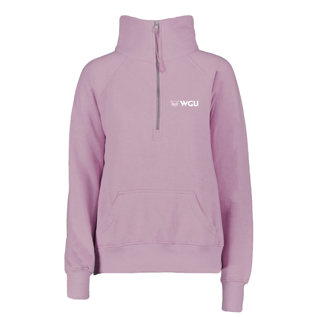 WGU Women's Boxy Half-Zip Fleece Sweatshirt