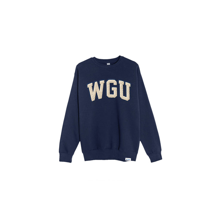 WGU Unisex Chenille Patch Crewneck Sweatshirt