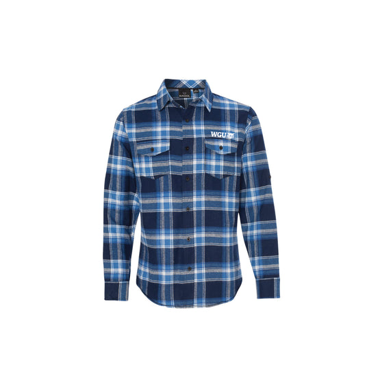 Mens Embroidered Flannel Shirt