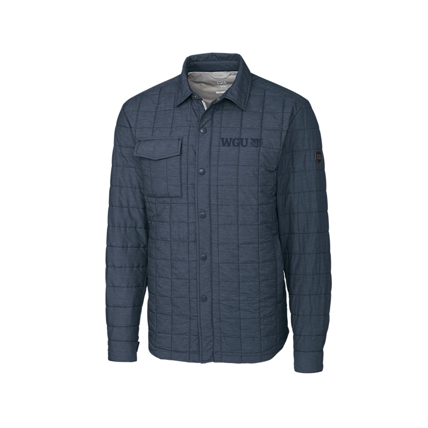 Cutter & Buck Embroidered Rainier PrimaLoft® Mens Eco Insulated Quilted Shirt Jacket