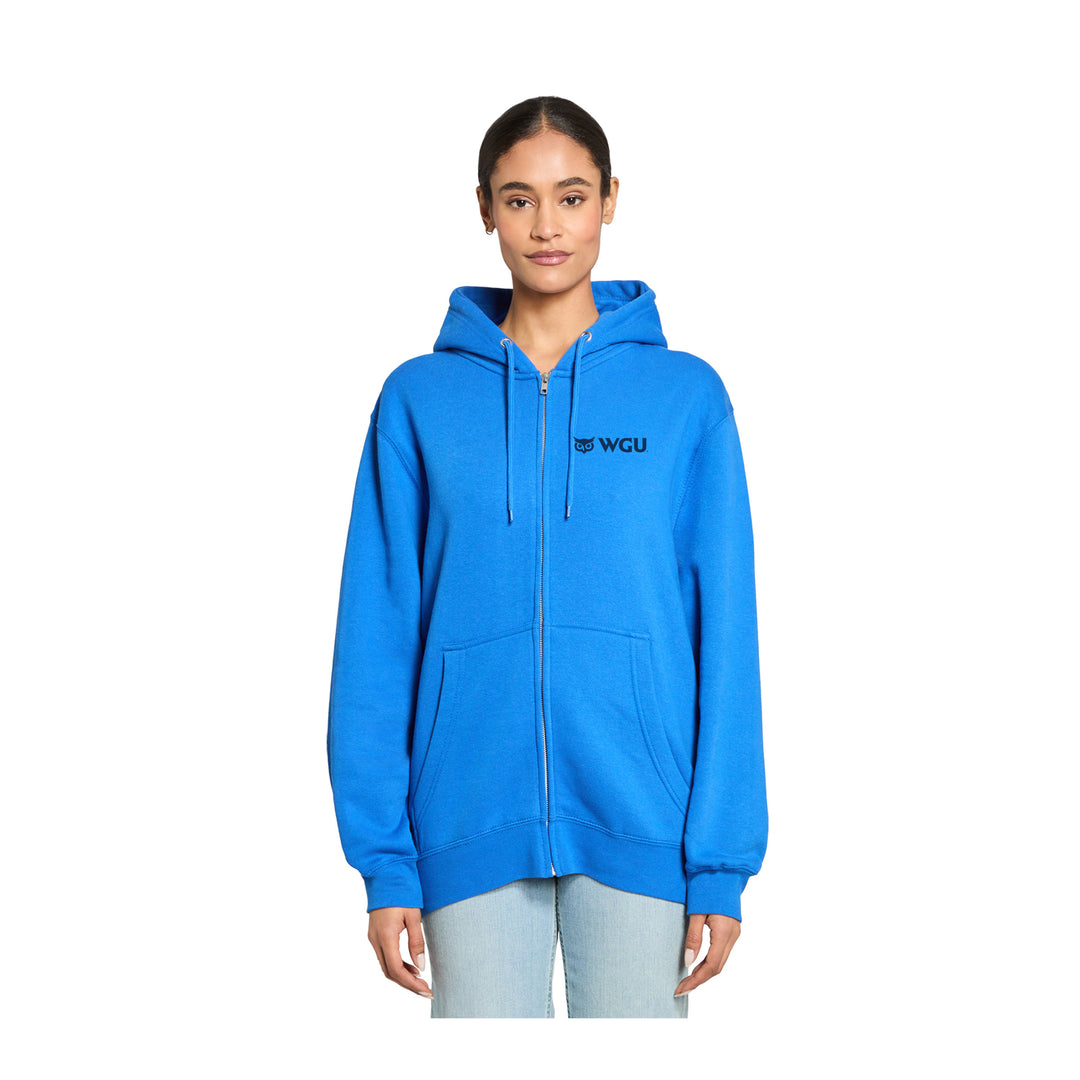 Adult Royal Blue Zip Hoodie