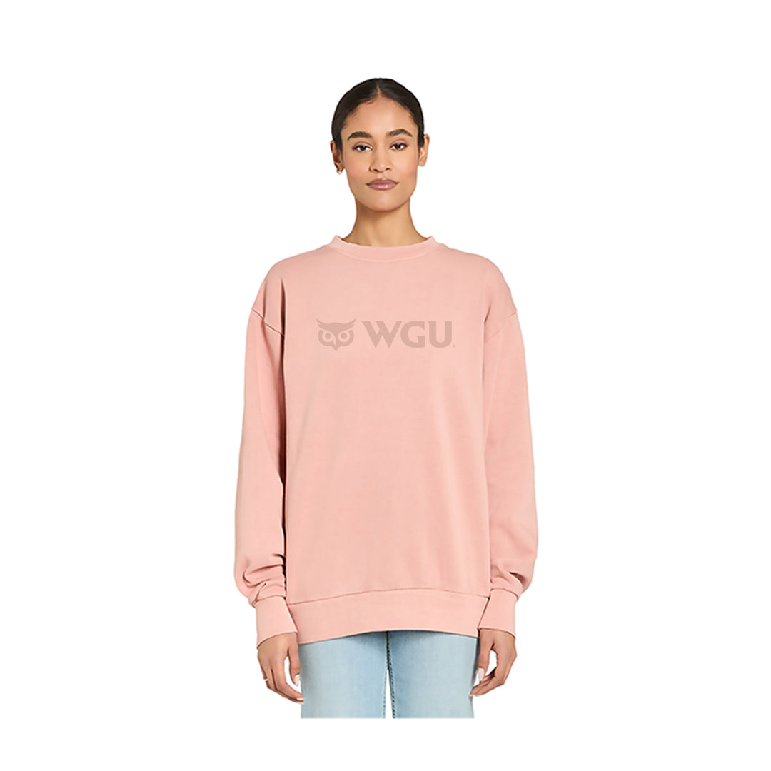 Adult Pigment Salmon Crewneck