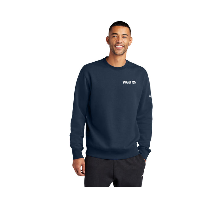 Navy Nike Club Fleece Sweatshirt