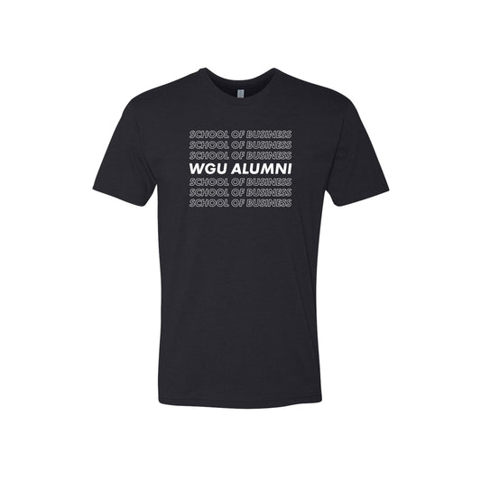 Mens WGU Alumni School of Business Repeat Poly Cotton T-Shirt