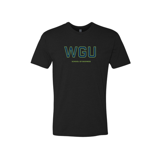 Mens Collegiate Green Outline School of Business CVC T-Shirt