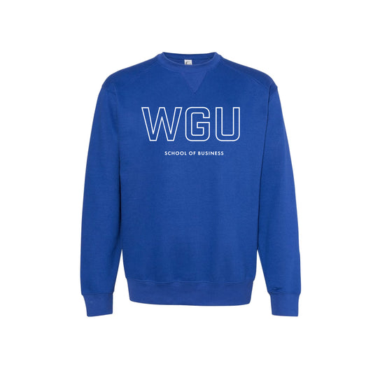 Unisex WGU Outline Embroidered School of Business Crewneck Sweatshirt