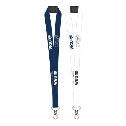 WGU Loves Teachers double sided lanyard