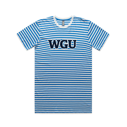 Womens WGU Striped Collegiate Tee