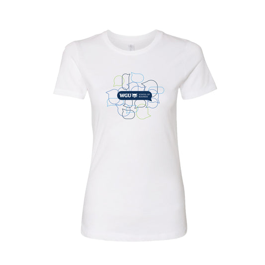 Womens School of Business Comms Ringspun Cotton Tshirt