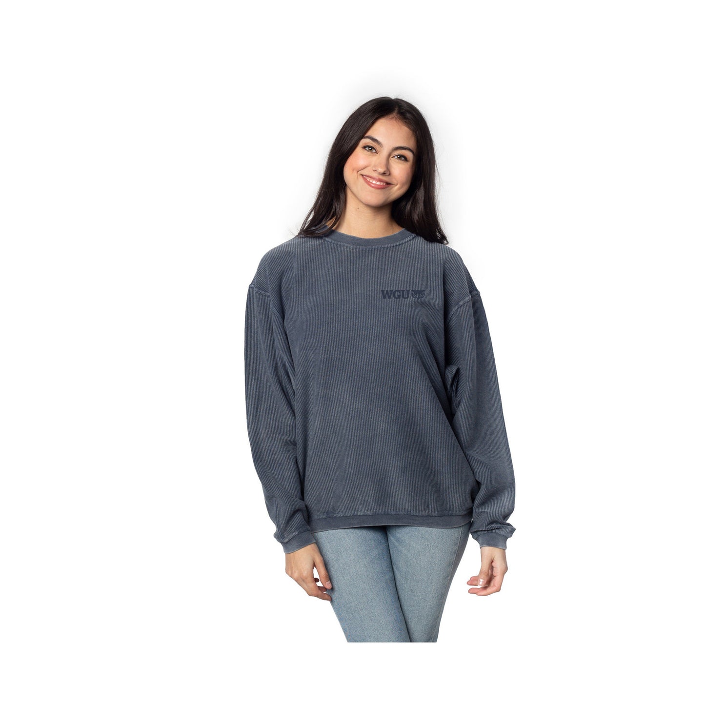 Womens Corded Crew Sweatshirt