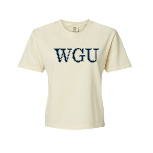 Comfort Colors Cropped Garment Dyed Collegiate WGU T-Shirt