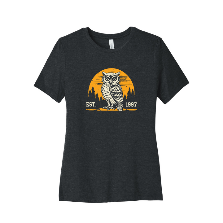 WGU Women's Vintage Owl Sunset Graphic Tee